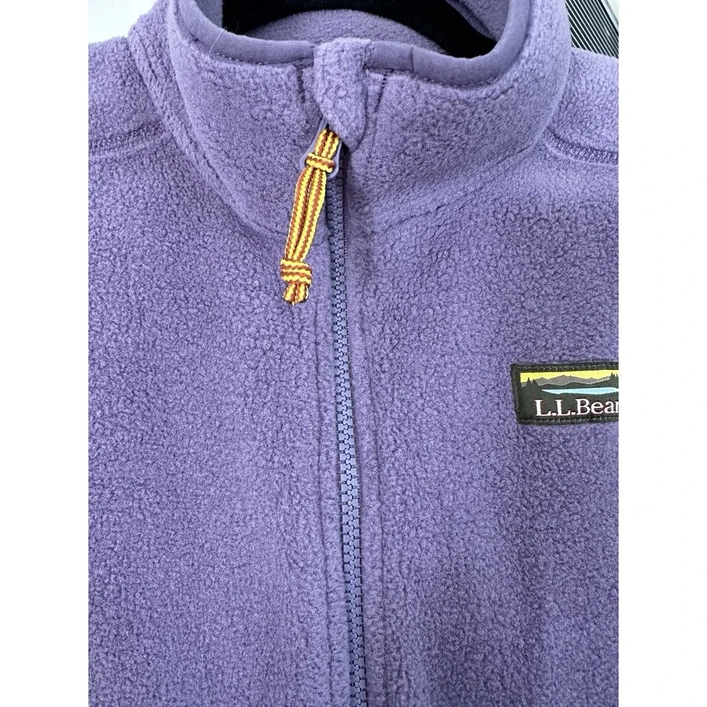 LL Bean Mountain Classic Women's S Fleece Vest Purple Lavender Full Zip Pockets - Picture 4 of 10